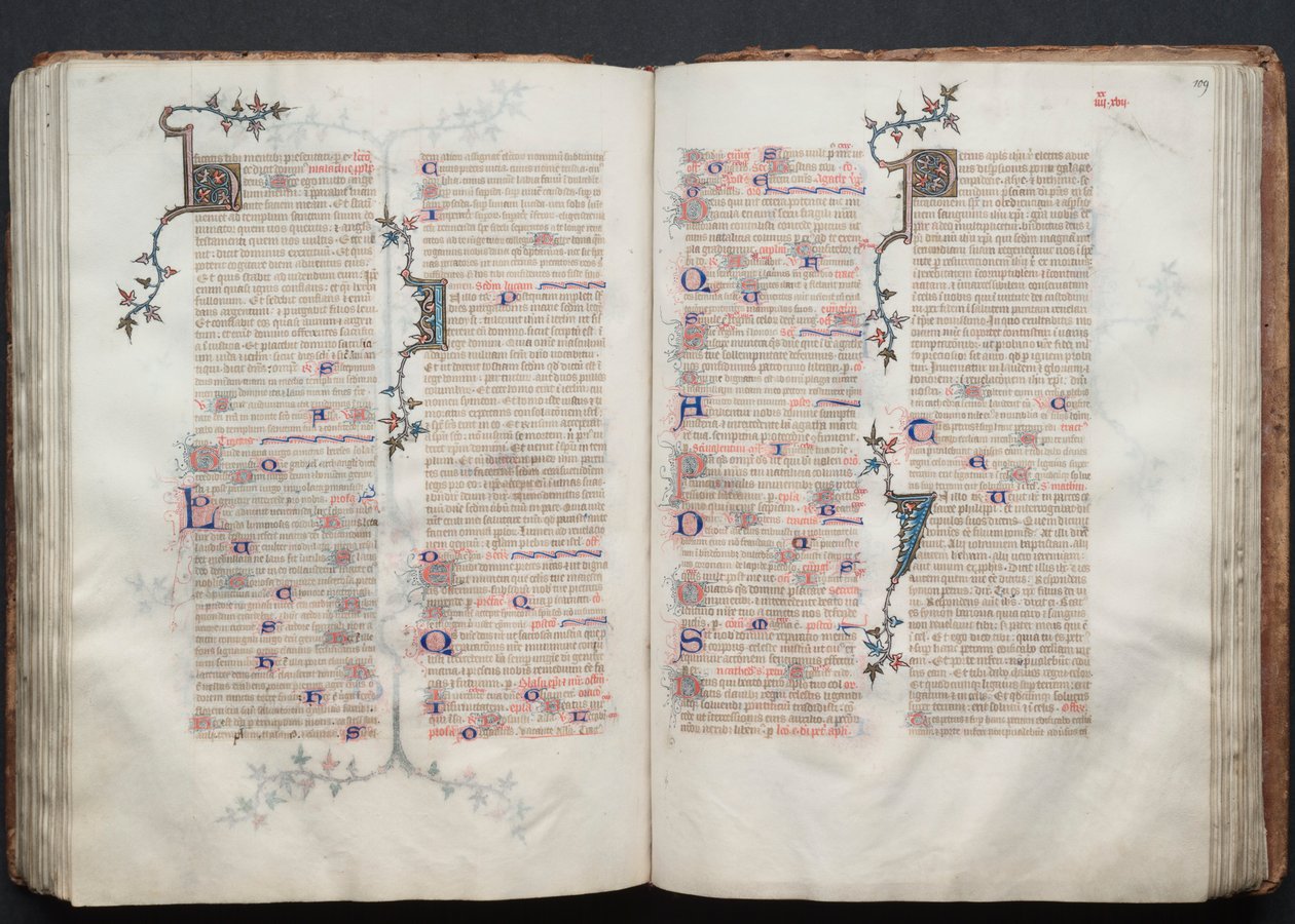 كتاب قداس جوتا: Fol. 108V ، نص ، ج. 1375. بواسطة سيد بوكيه