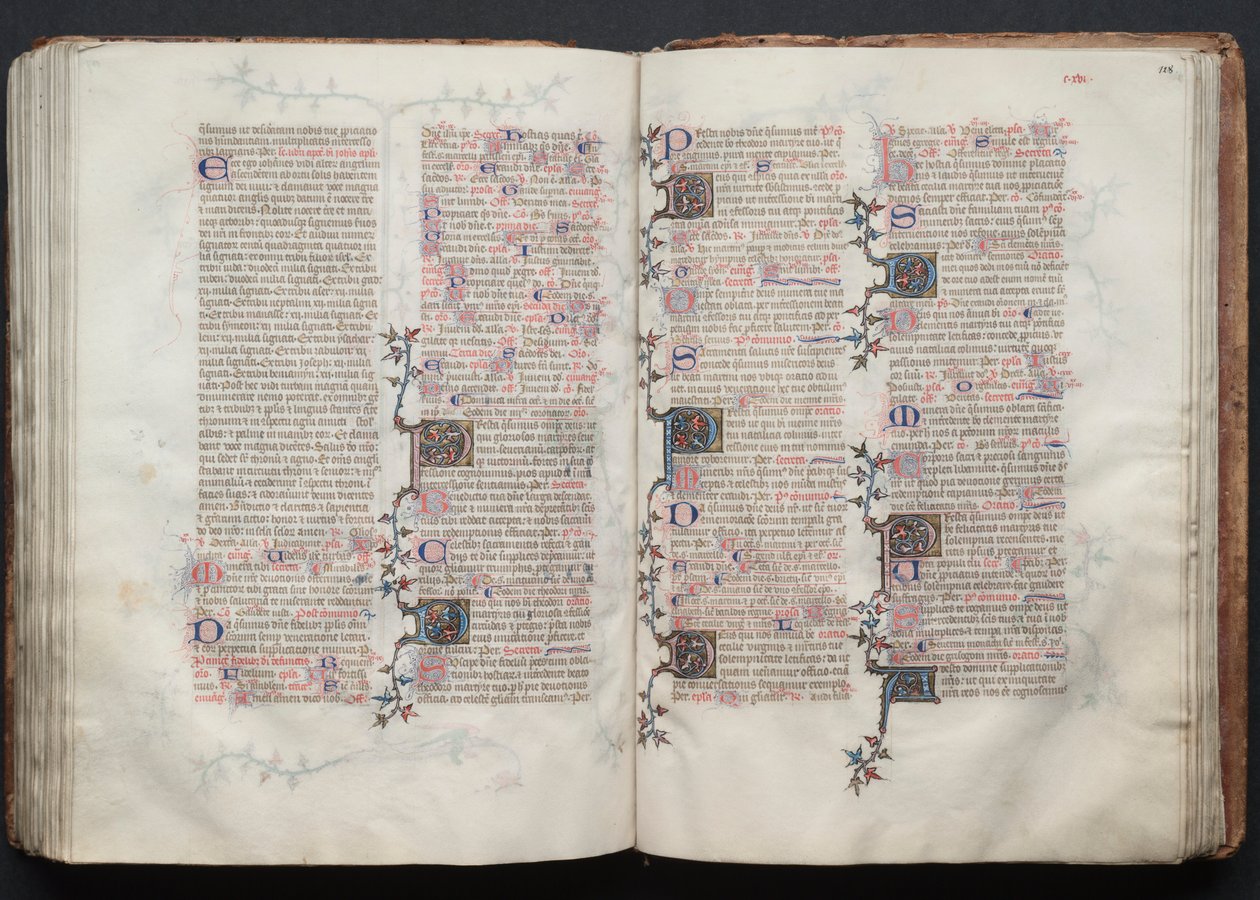 كتاب قداس جوتا: Fol. 127V ، نص ، ج. 1375. بواسطة سيد بوكيه