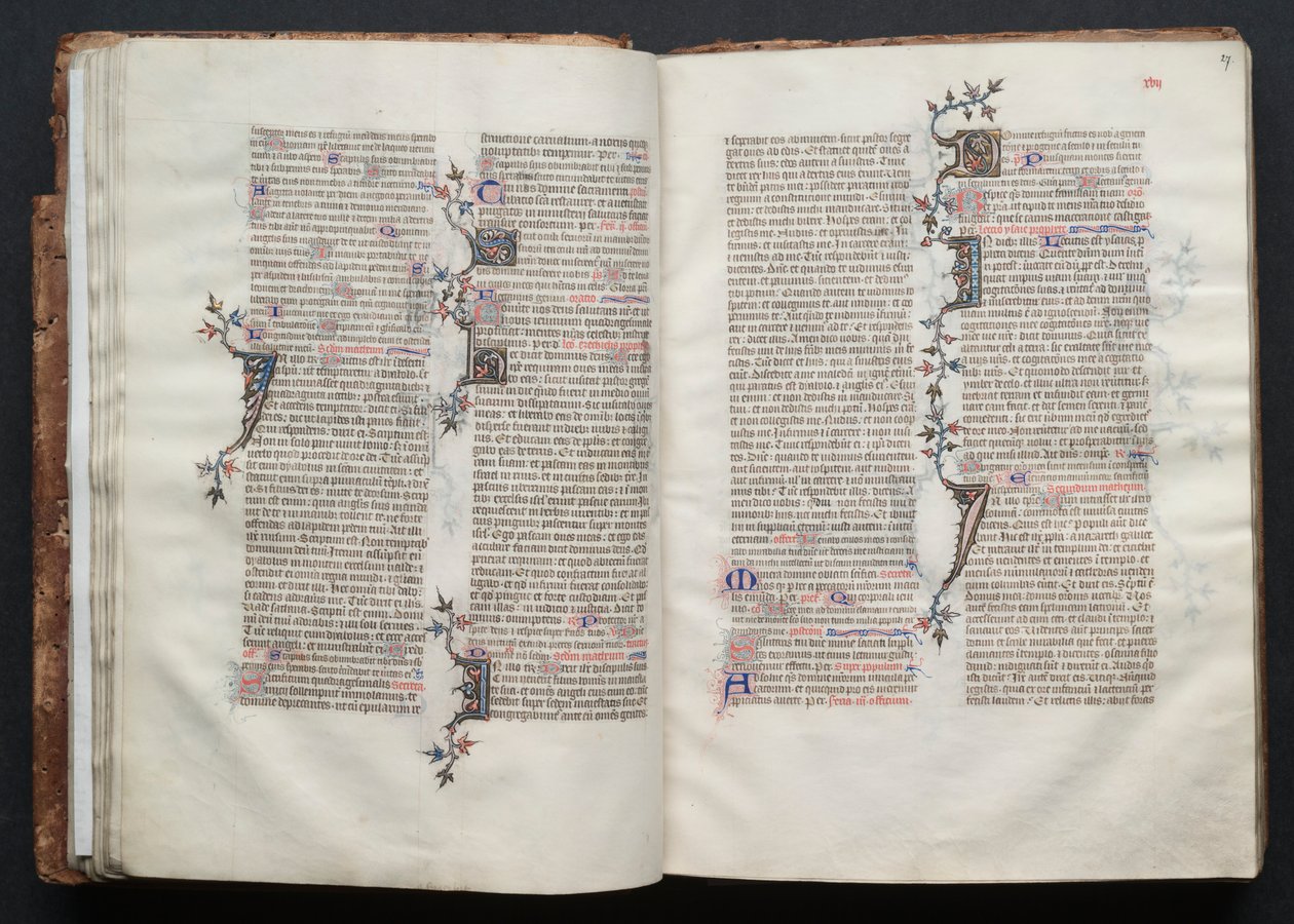 كتاب قداس جوتا: Fol. 26V ، نص ، ج. 1375. بواسطة سيد بوكيه