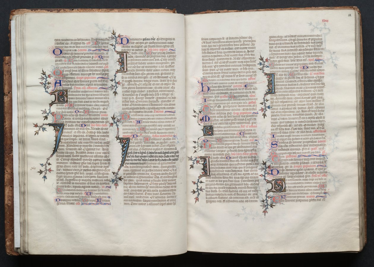 كتاب القداس جوتا: Fol. 27V ، نص ، ج. 1375. بواسطة سيد بوكيه