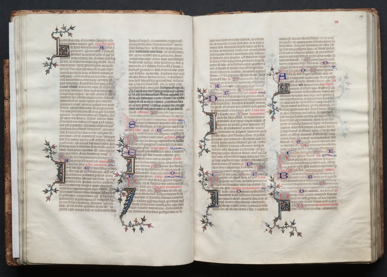 كتاب القداس جوتا: Fol. 29 و ، نص ، ج. 1375. بواسطة سيد بوكيه