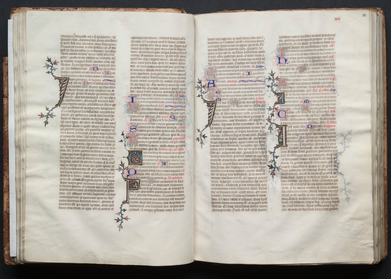 كتاب قداس جوتا: Fol. 32V ، نص ، ج. 1375. بواسطة سيد بوكيه