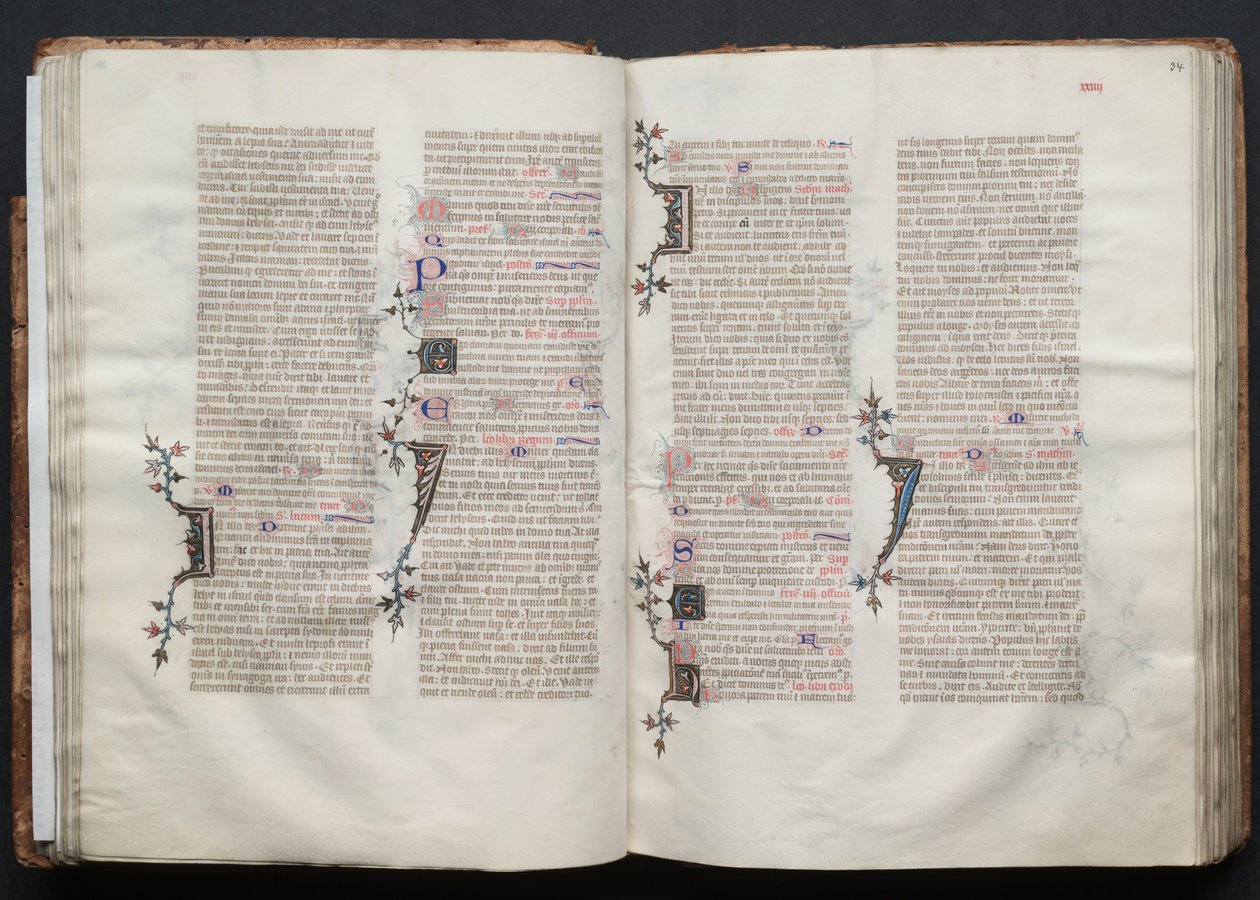 كتاب القداس جوتا: Fol. 33 ظ ، نص ، ج. 1375. بواسطة سيد بوكيه