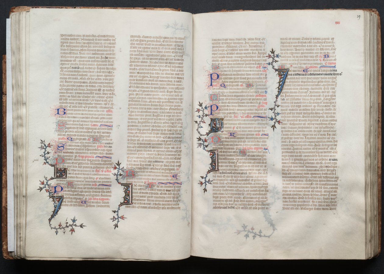 كتاب القداس جوتا: Fol. 38 ظ ، نص ، ج. 1375. بواسطة سيد بوكيه