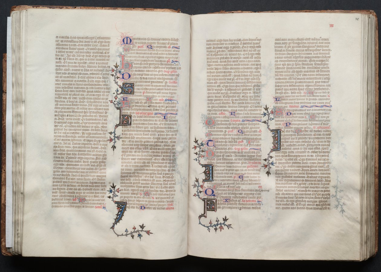 كتاب القداس جوتا: Fol. 39 ظ ، نص ، ج. 1375. بواسطة سيد بوكيه