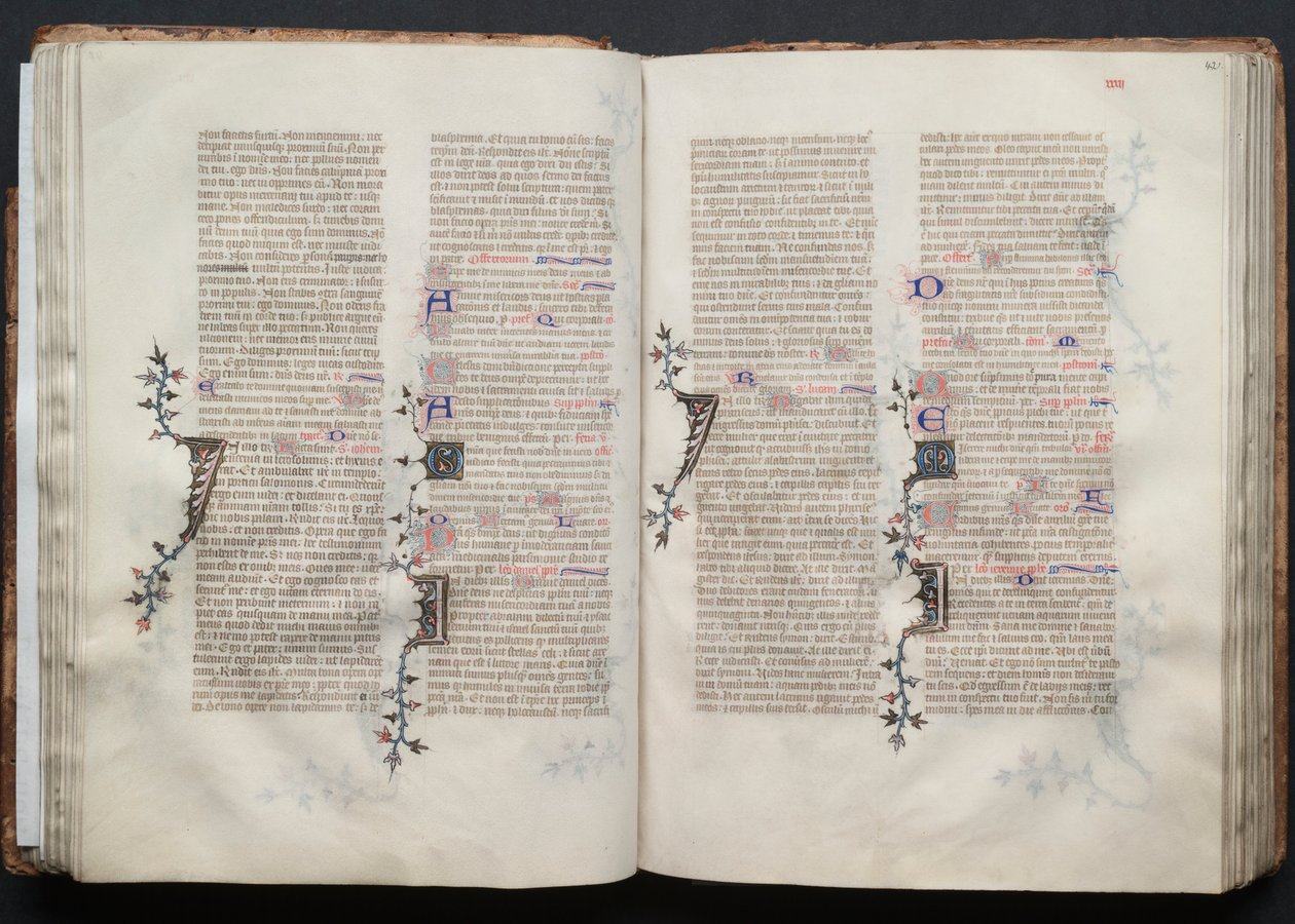 كتاب قداس جوتا: Fol. 42 و ، نص ، ج. 1375. بواسطة سيد بوكيه
