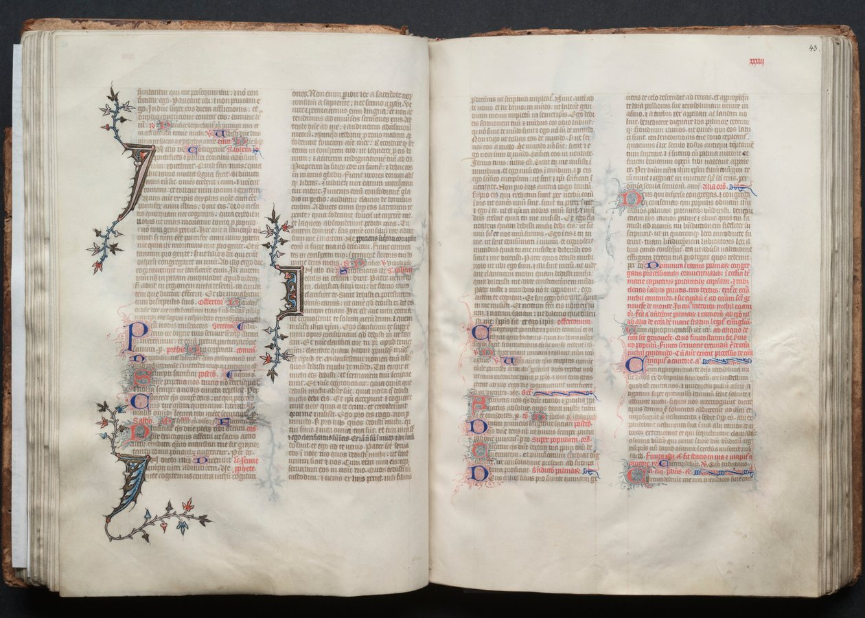 كتاب القداس جوتا: Fol. 42 ظ ، نص ، ج. 1375. بواسطة سيد بوكيه
