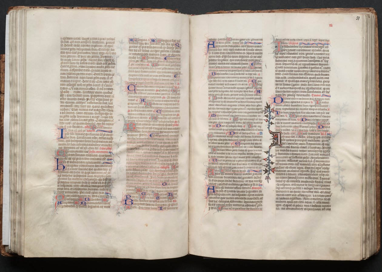 كتاب القداس جوتا: Fol. 51 و ، نص ، ج. 1375. بواسطة سيد بوكيه