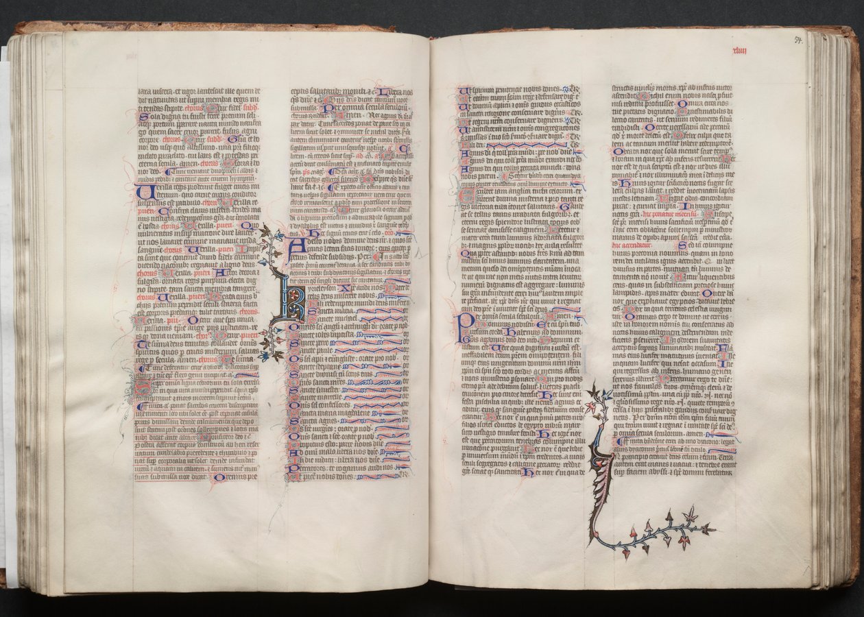 كتاب القداس جوتا: Fol. 53 ظ ، نص ، ج. 1375. بواسطة سيد بوكيه