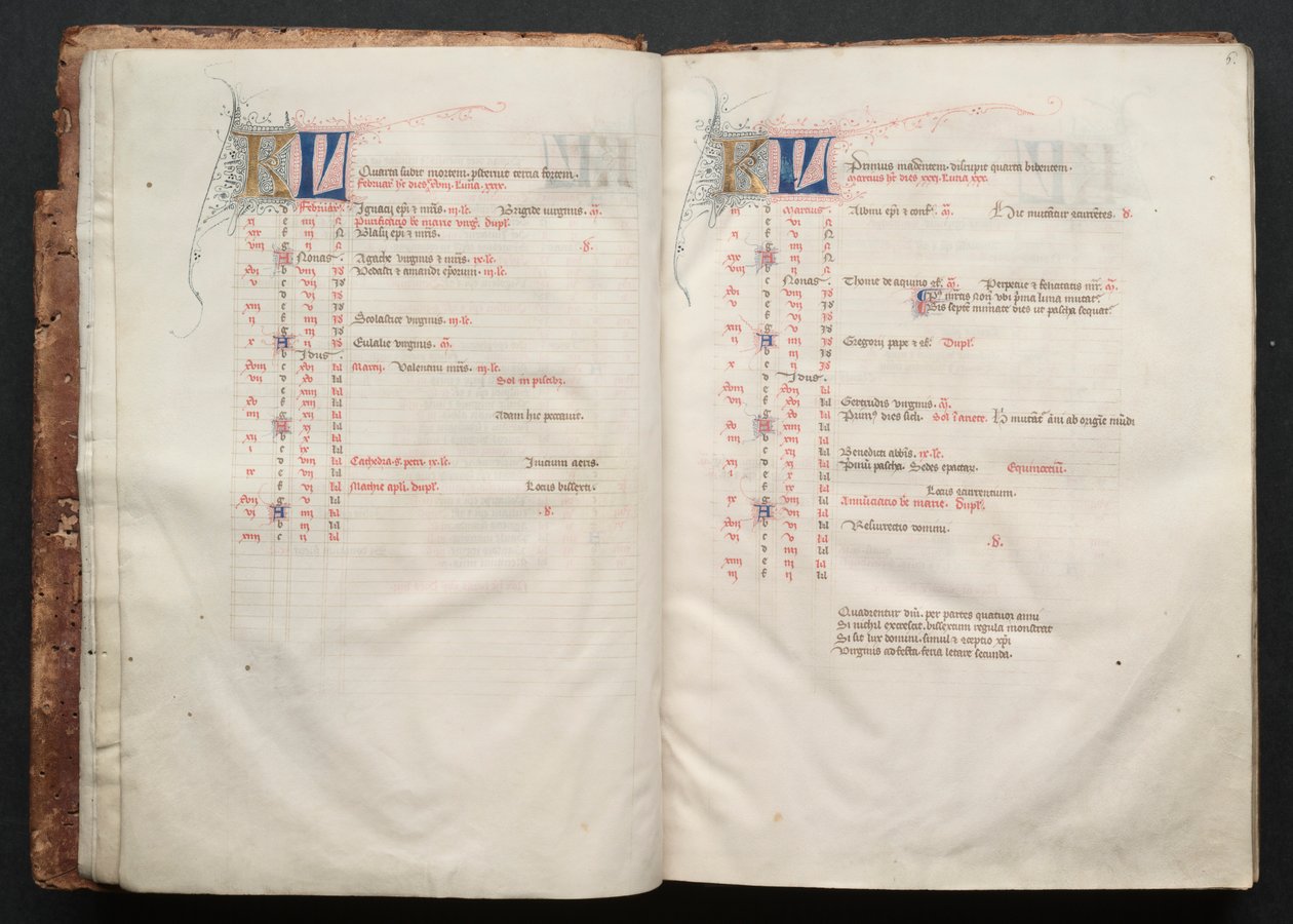 كتاب القداس جوتا: Fol. 5V ، نص ، ج. 1375. بواسطة سيد بوكيه
