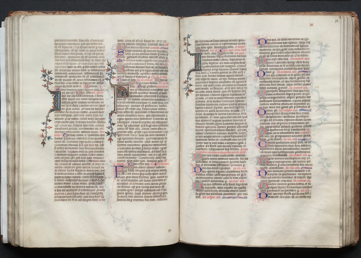 كتاب القداس جوتا: Fol. 72V ، نص ، ج. 1375. بواسطة سيد بوكيه