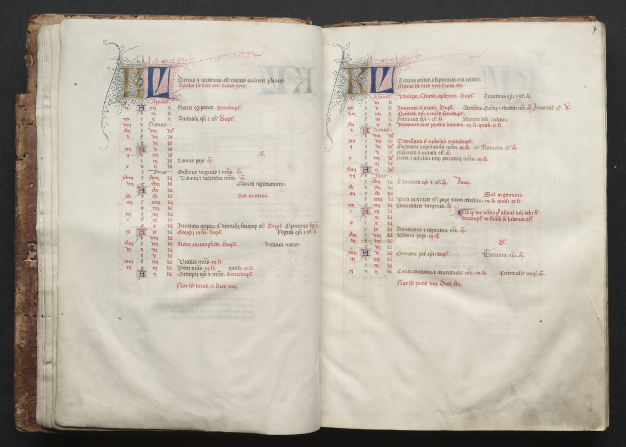 كتاب القداس جوتا: Fol. 7 و ، نص ، ج. 1375. بواسطة سيد بوكيه