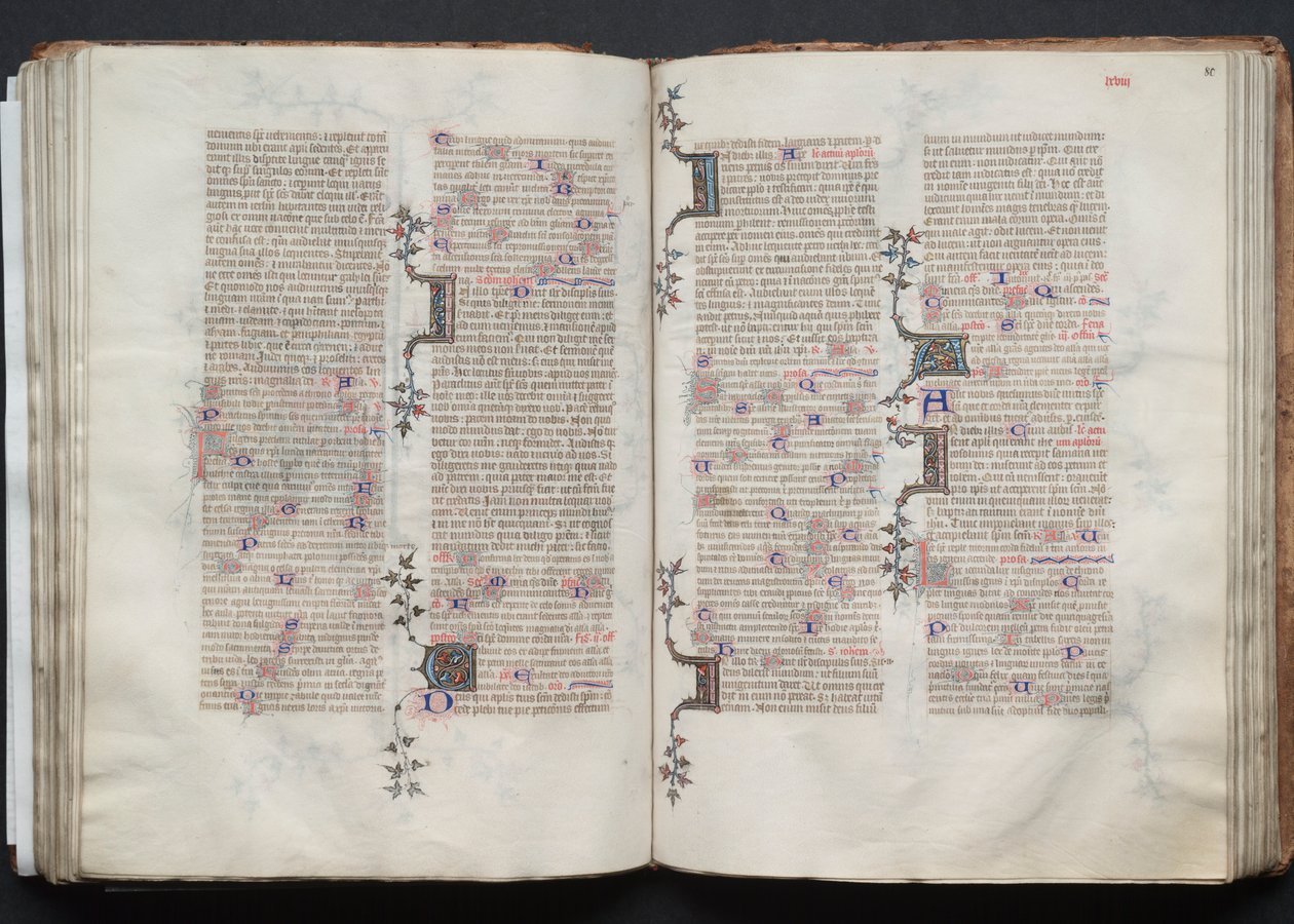 كتاب قداس جوتا: Fol. 80 و ، نص ، ج. 1375. بواسطة سيد بوكيه