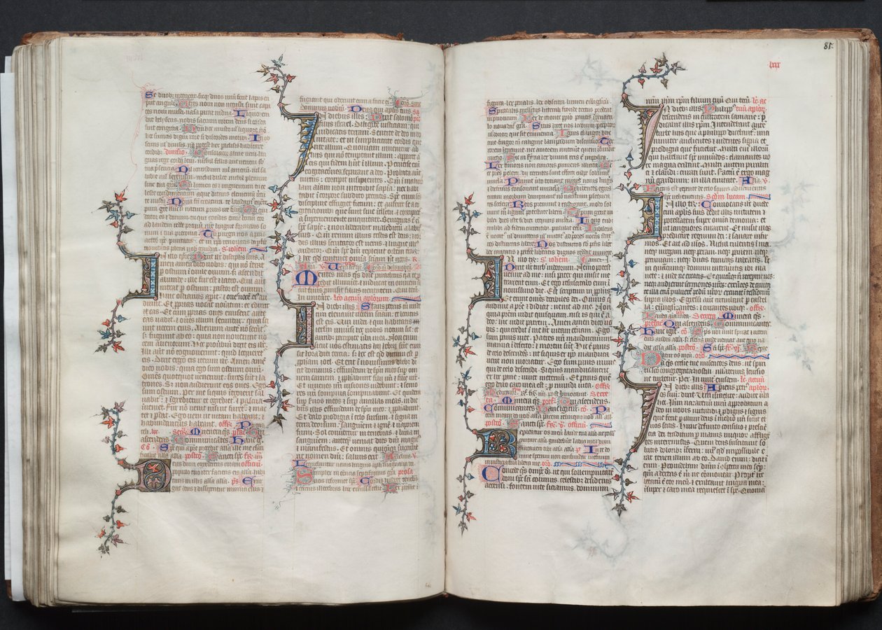 كتاب القداس جوتا: Fol. 80V ، نص ، ج. 1375. بواسطة سيد بوكيه