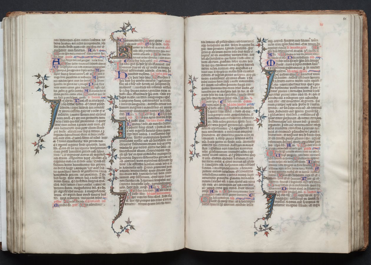 كتاب القداس جوتا: Fol. 82 و ، نص ، ج. 1375. بواسطة سيد بوكيه