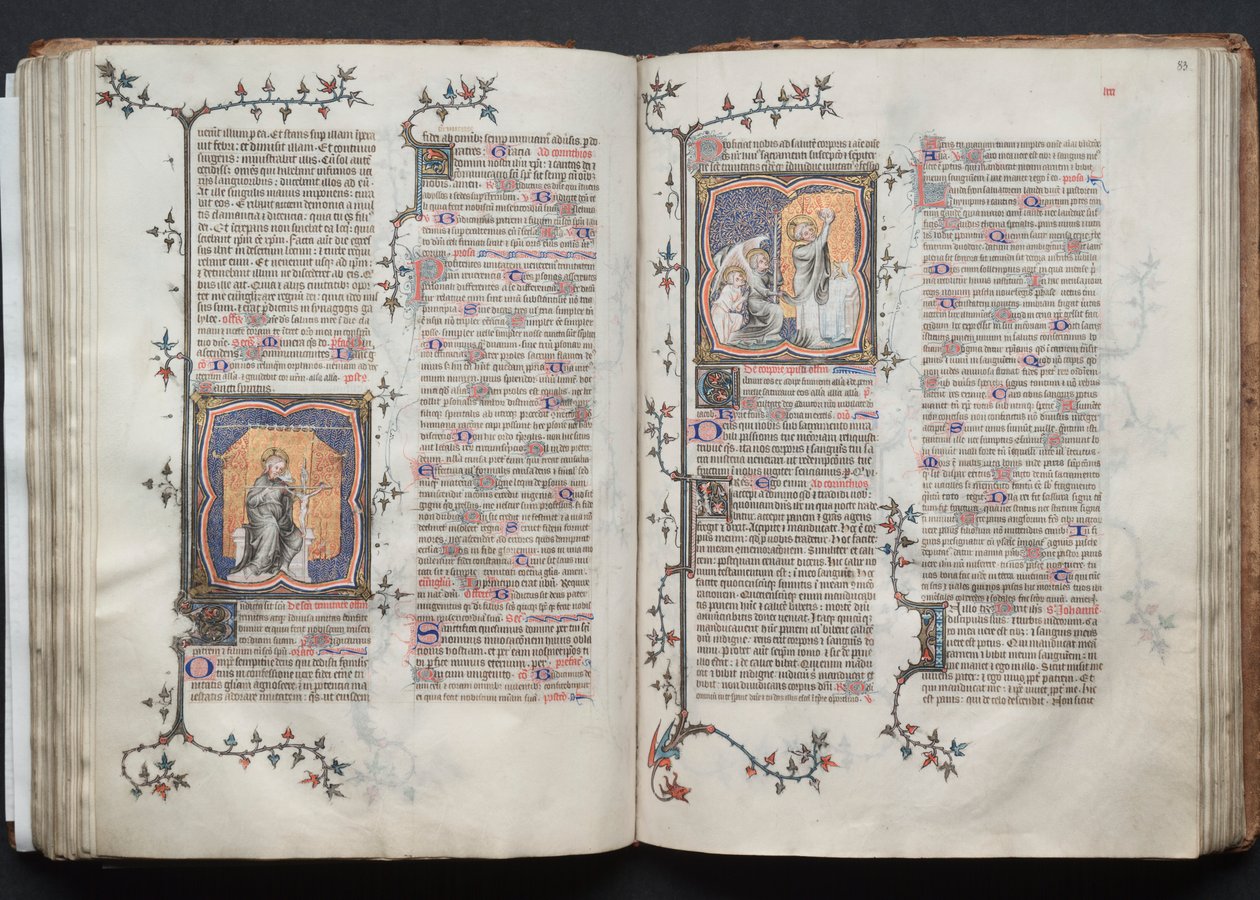 The Missal Gotha: Fol. 83 و ، كوربوس دوميني ، ج. 1375. بواسطة سيد بوكيه