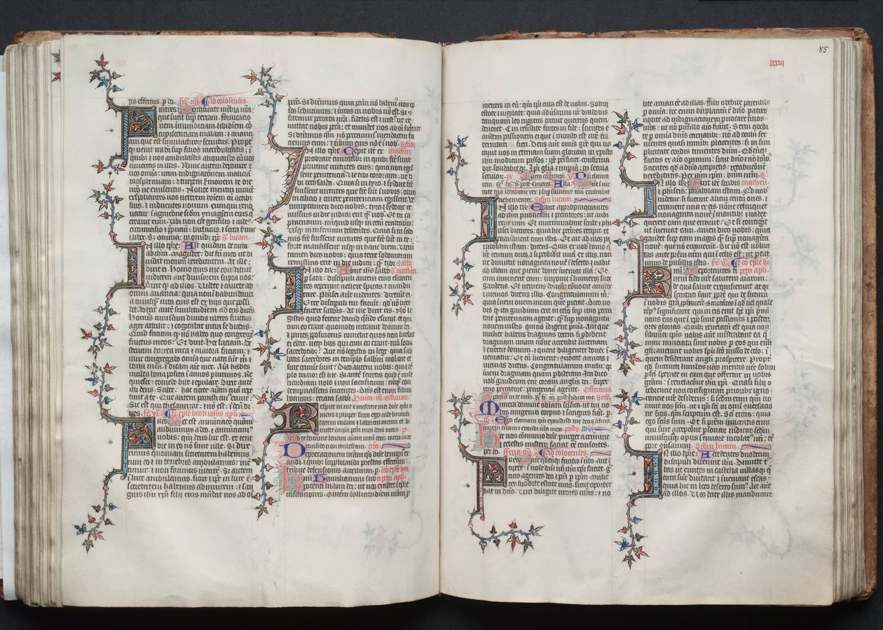 كتاب القداس جوتا: Fol. 84V ، نص ، ج. 1375. بواسطة سيد بوكيه