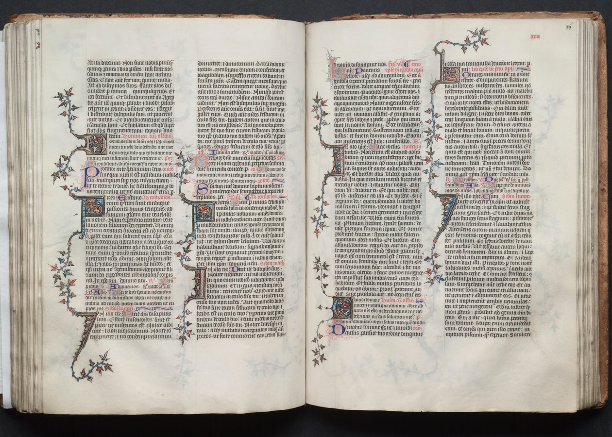 كتاب القداس جوتا: Fol. 85V ، نص ، ج. 1375. بواسطة سيد بوكيه