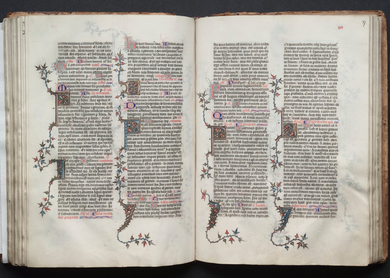 كتاب القداس جوتا: Fol. 86v ، نص ، ج. 1375. بواسطة سيد بوكيه
