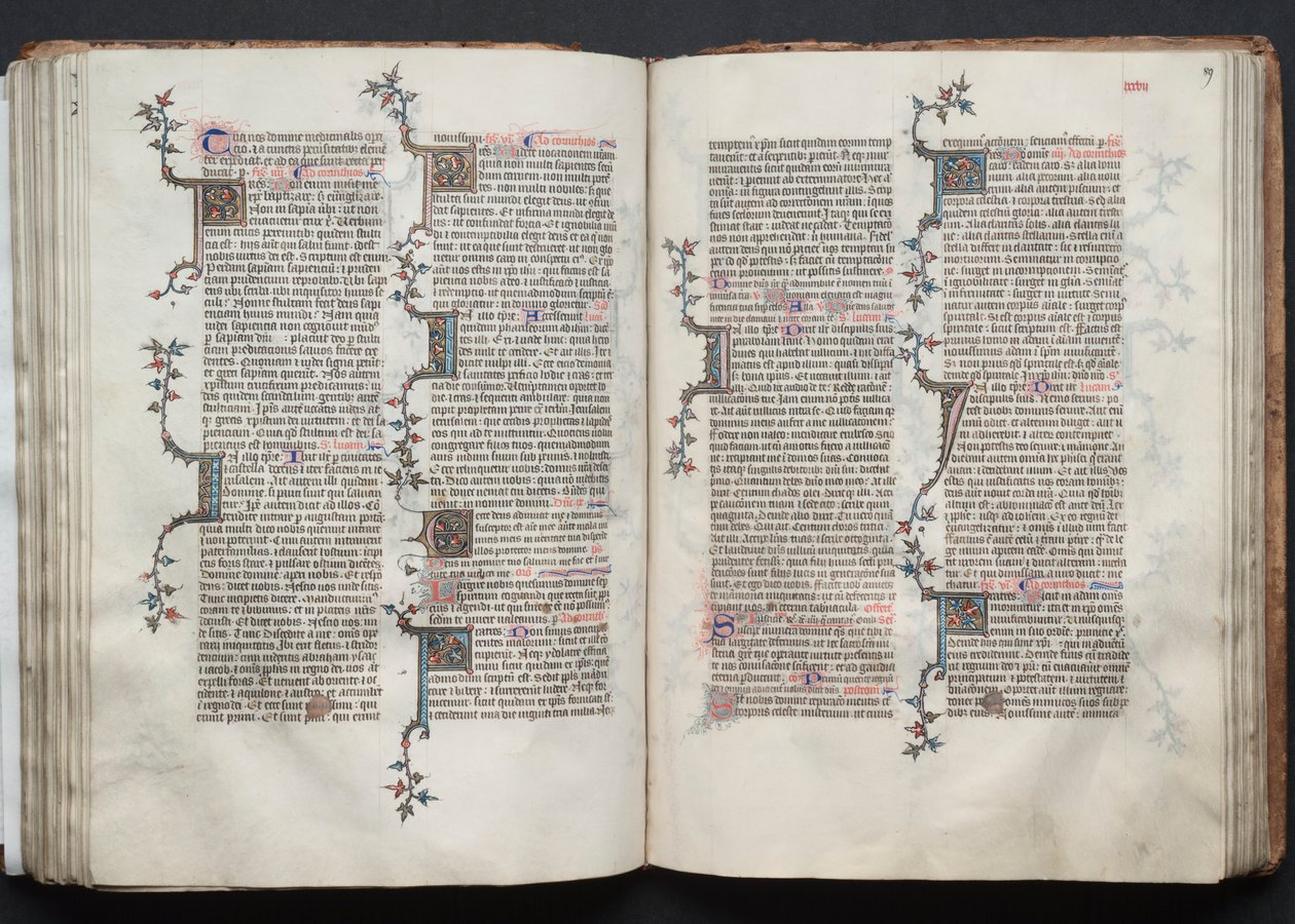 كتاب القداس جوتا: Fol. 88V ، نص ، ج. 1375. بواسطة سيد بوكيه