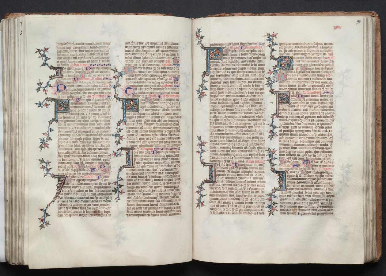 كتاب قداس جوتا: Fol. 89v ، نص ، ج. 1375. بواسطة سيد بوكيه