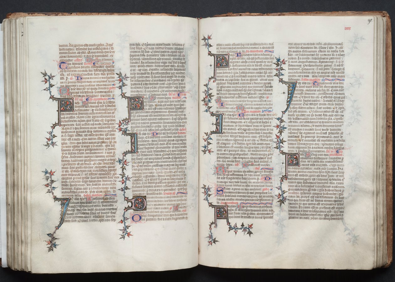 كتاب القداس جوتا: Fol. 90V ، نص ، ج. 1375. بواسطة سيد بوكيه