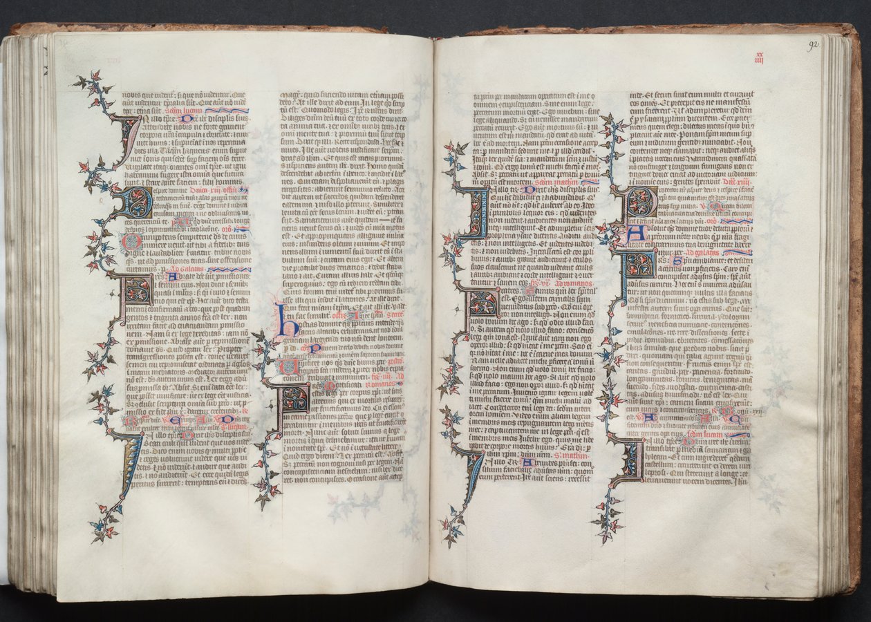 كتاب القداس جوتا: Fol. 91V ، نص ، ج. 1375. بواسطة سيد بوكيه