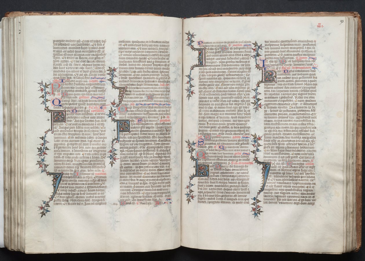 كتاب قداس جوتا: Fol. 92V ، نص ، ج. 1375. بواسطة سيد بوكيه