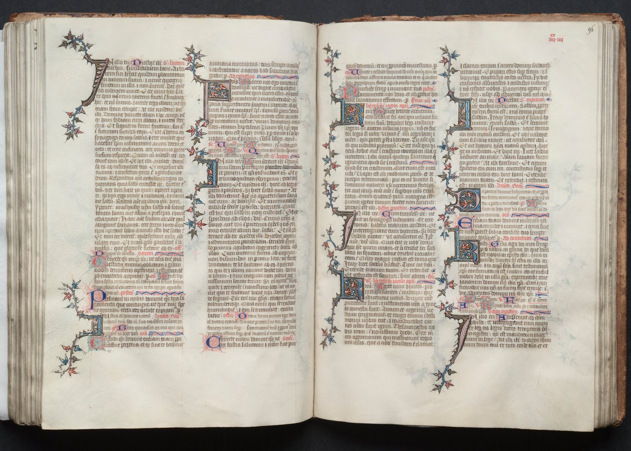 كتاب القداس جوتا: Fol. 95V ، نص ، ج. 1375. بواسطة سيد بوكيه
