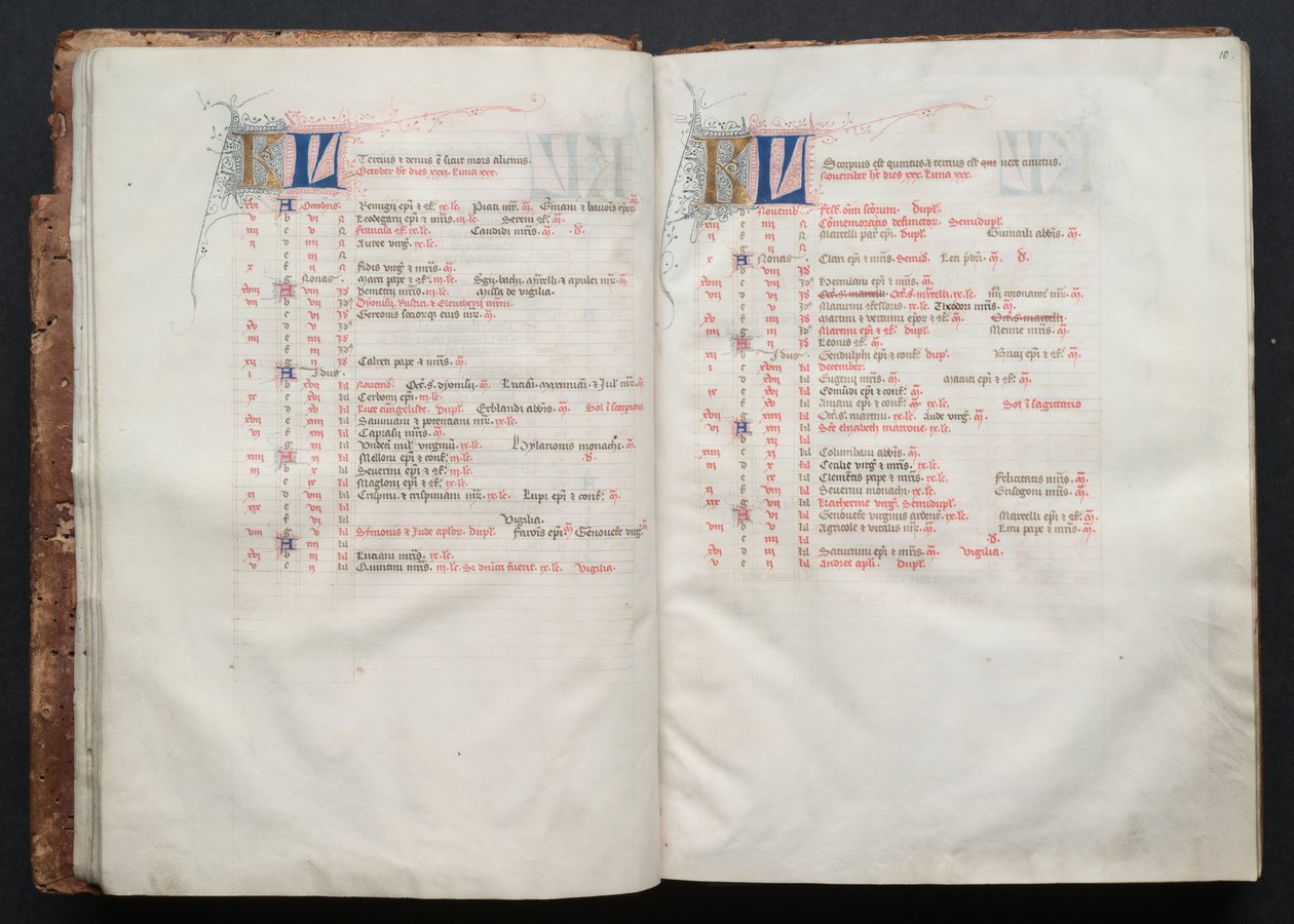 كتاب القداس جوتا: Fol. 9V ، نص ، ج. 1375. بواسطة سيد بوكيه