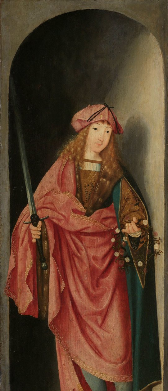 القديس فاليريان ، الجناح الأيسر للثلاثي بواسطة ماجستير في Brunswick Diptych (منسوبة إلى)