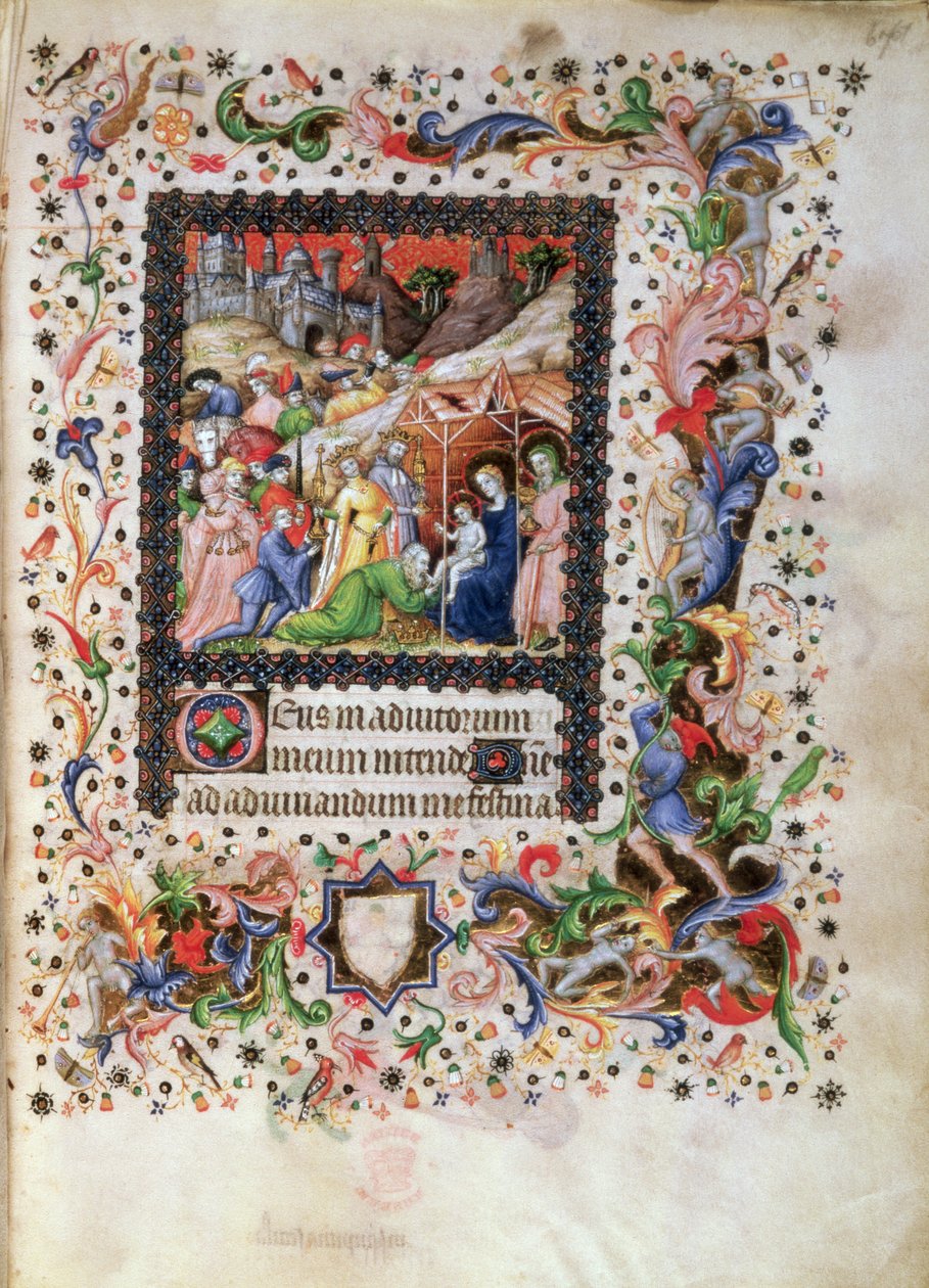 أضف 29433 ص 67 العشق للطفل ، من كتاب الصلوات ، حوالي 1407 (ورق) بواسطة ماجستير في بروكسل بالاحرف الاولى