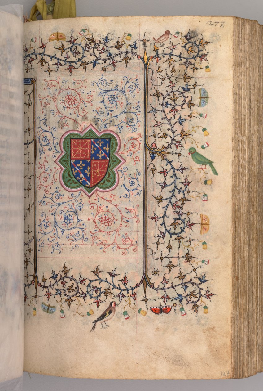 ساعات شارل النبيل ، ملك نافار 1361-1425: fol. 137 و ، شعار النبالة ... ، ج. 1405. بواسطة ماجستير في الأحرف الأولى وشركاء بروكسل