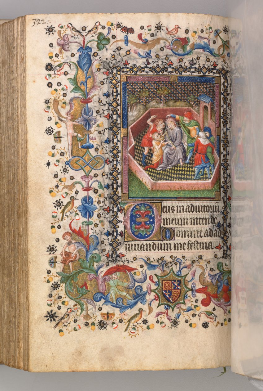 ساعات شارل النبيل ، ملك نافار 1361-1425: fol. 161 ظ ، السخرية من المسيح ، ج. 1405. بواسطة ماجستير في الأحرف الأولى وشركاء بروكسل