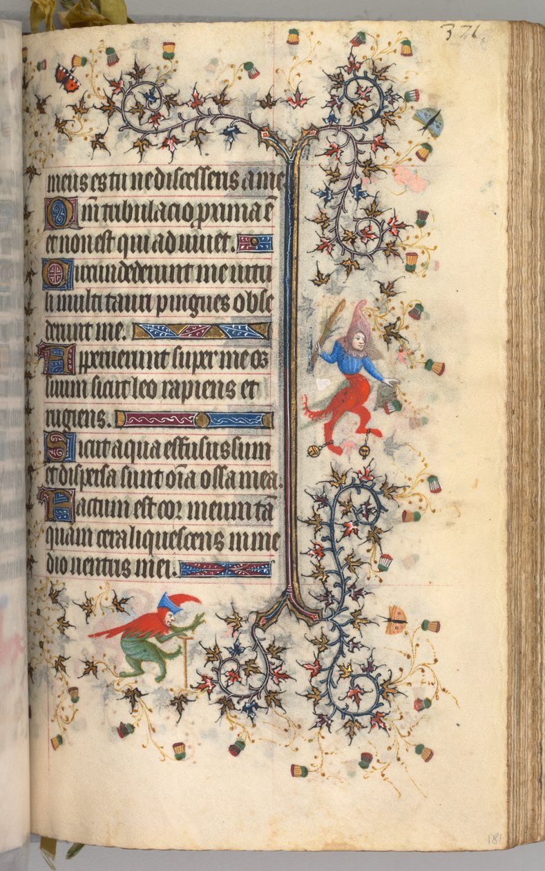 ساعات شارل النبيل ، ملك نافار 1361-1425: fol. 181 و ، نص ، ج. 1405. بواسطة ماجستير في الأحرف الأولى وشركاء بروكسل