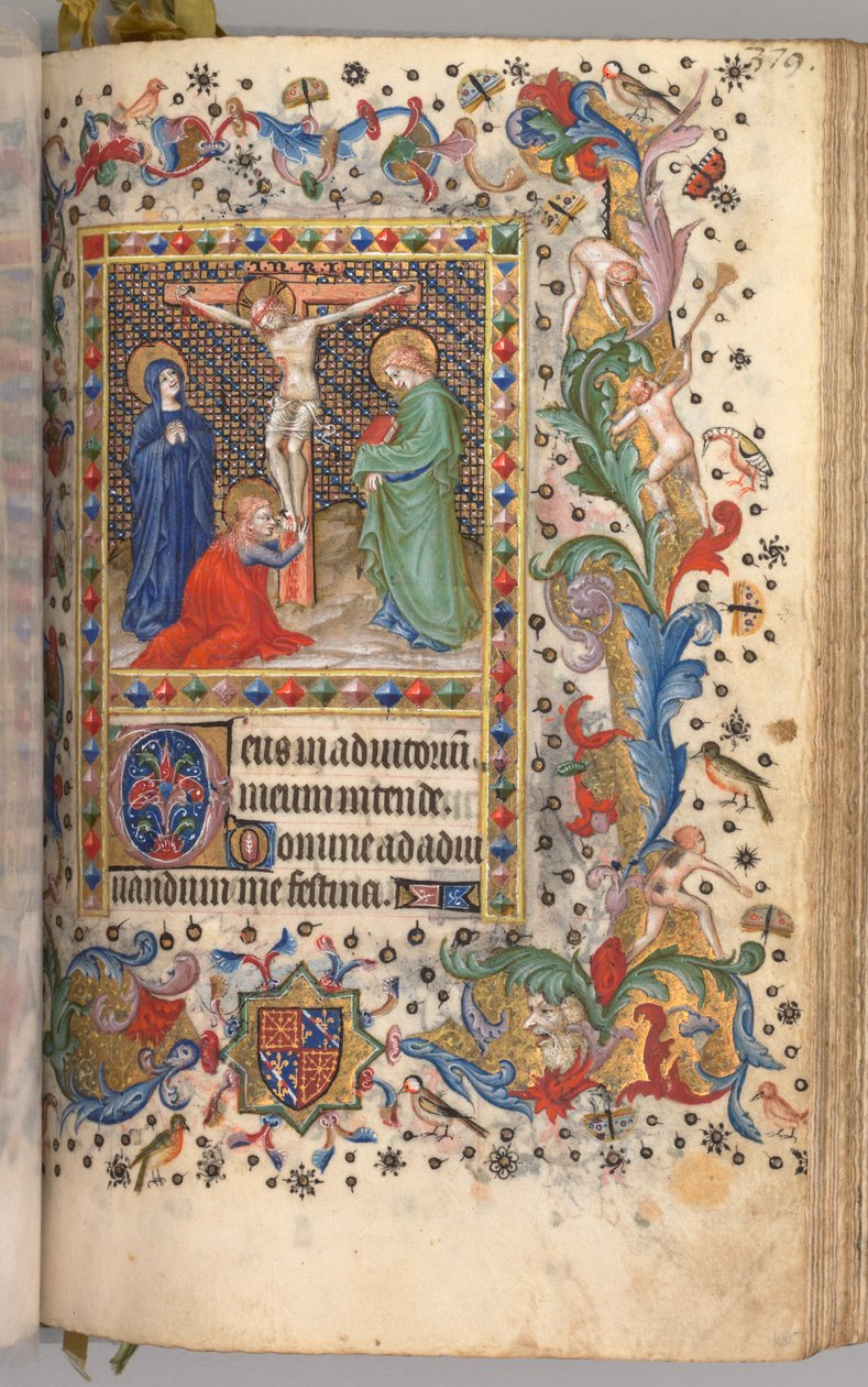 ساعات شارل النبيل ، ملك نافار 1361-1425: fol. 185 و ، صلب ، ج. 1405. بواسطة ماجستير في الأحرف الأولى وشركاء بروكسل