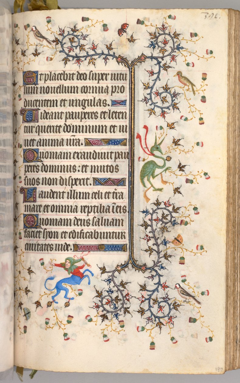 ساعات شارل النبيل ، ملك نافار 1361-1425: fol. 190 و ، نص ، ج. 1405. بواسطة ماجستير في الأحرف الأولى وشركاء بروكسل