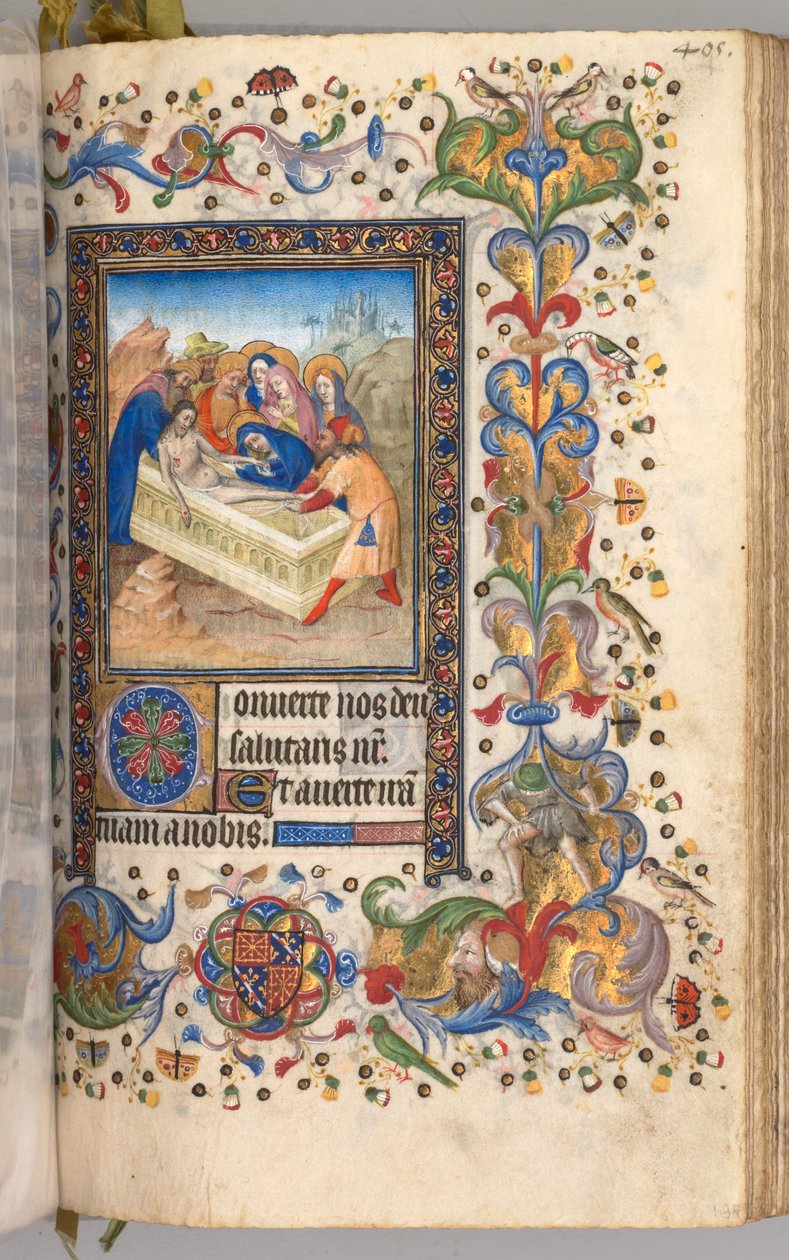 ساعات شارل النبيل ، ملك نافار 1361-1425: fol. 197 و ، قبر المسيح ، ج. 1405. بواسطة ماجستير في الأحرف الأولى وشركاء بروكسل