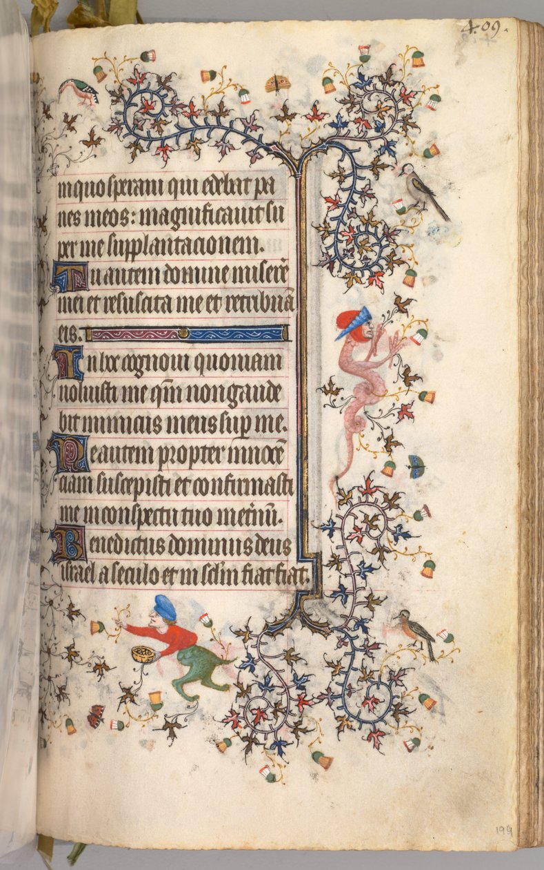 ساعات شارل النبيل ، ملك نافار 1361-1425: fol. 199 و ، نص ، ج. 1405. بواسطة ماجستير في الأحرف الأولى وشركاء بروكسل