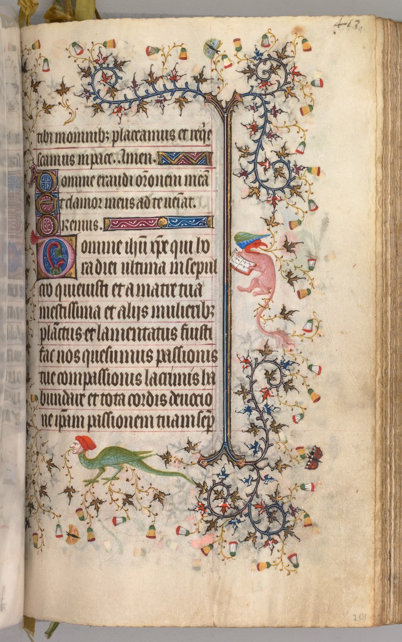 ساعات شارل النبيل ، ملك نافار 1361-1425: fol. 2041 و ، نص ، ج. 1405. بواسطة ماجستير في الأحرف الأولى وشركاء بروكسل