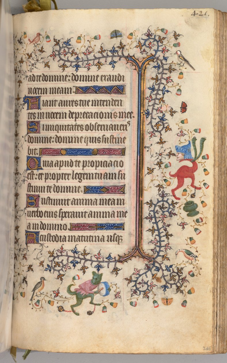 ساعات شارل النبيل ، ملك نافار 1361-1425: fol. 205 و ، نص ، ج. 1405. بواسطة ماجستير في الأحرف الأولى وشركاء بروكسل