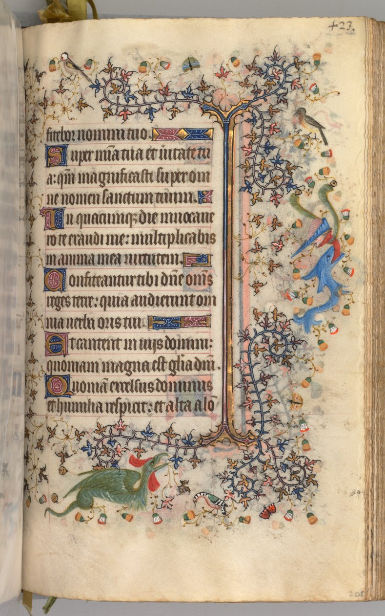 ساعات شارل النبيل ، ملك نافار 1361-1425: fol. 206 و ، نص ، ج. 1405. بواسطة ماجستير في الأحرف الأولى وشركاء بروكسل