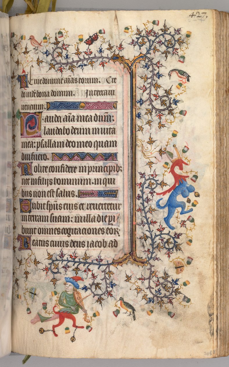 ساعات شارل النبيل ، ملك نافار 1361-1425: fol. 208 و ، نص ، ج. 1405. بواسطة ماجستير في الأحرف الأولى وشركاء بروكسل