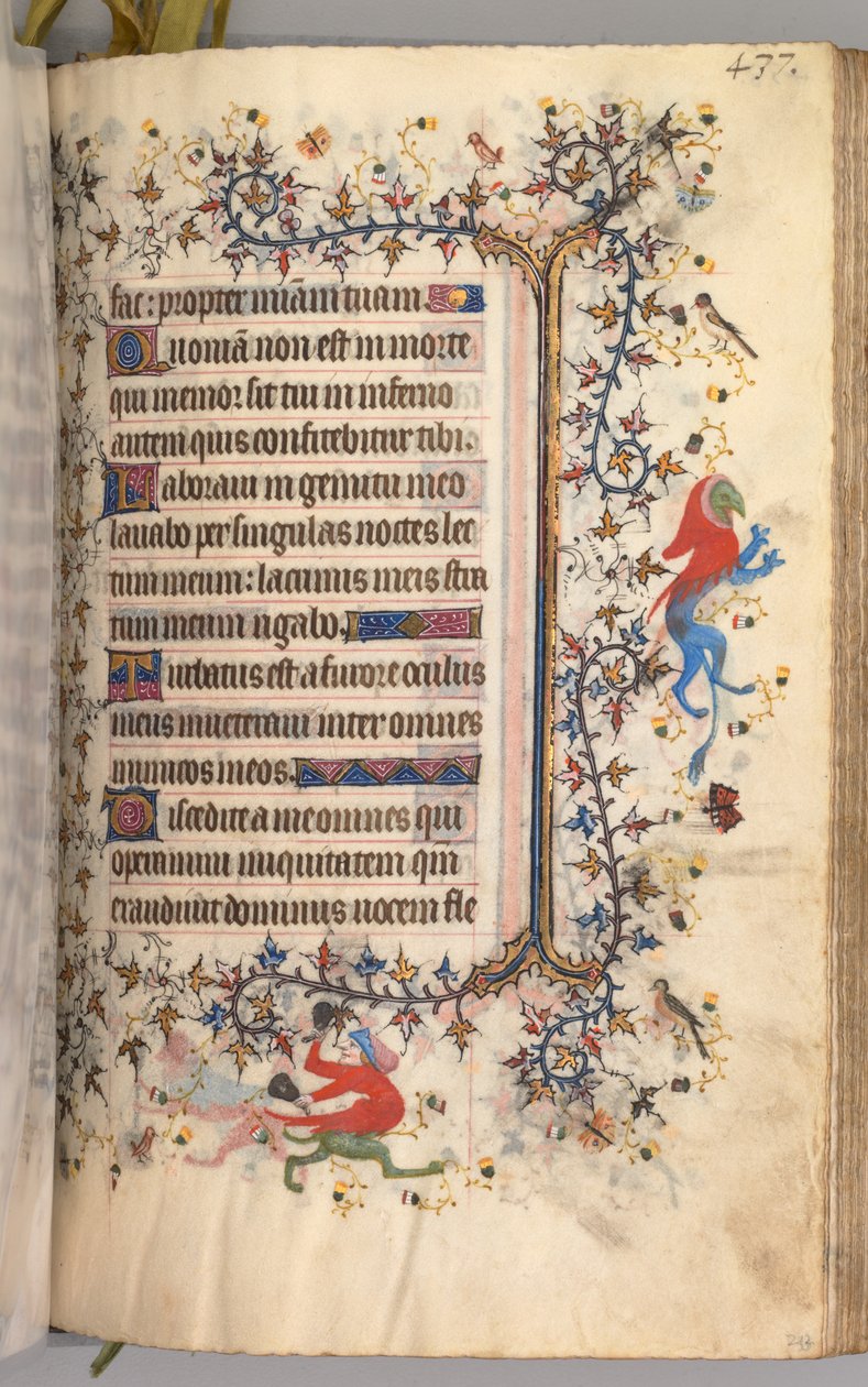 ساعات شارل النبيل ، ملك نافار 1361-1425: fol. 213 و ، نص ، ج. 1405. بواسطة ماجستير في الأحرف الأولى وشركاء بروكسل
