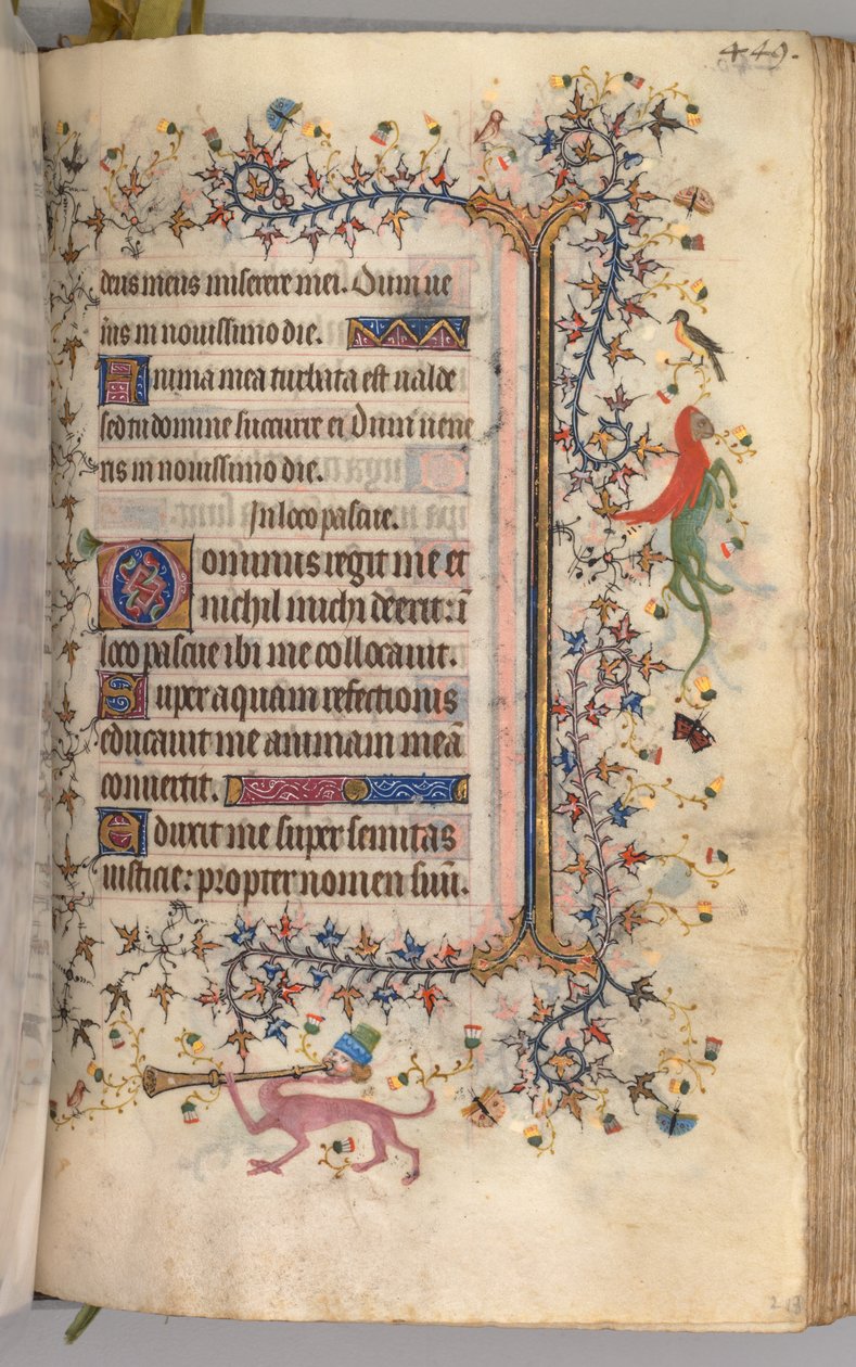 ساعات شارل النبيل ، ملك نافار 1361-1425: fol. 219 و ، نص ، ج. 1405. بواسطة ماجستير في الأحرف الأولى وشركاء بروكسل