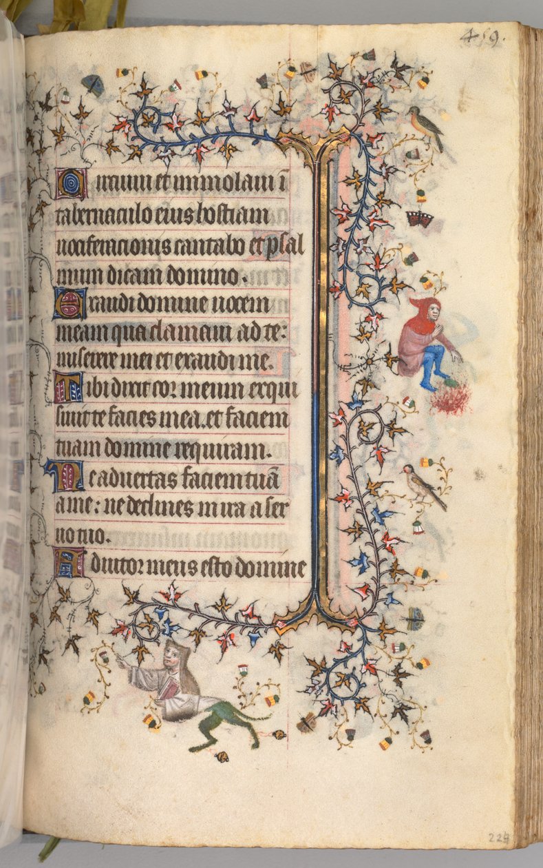 ساعات شارل النبيل ، ملك نافار 1361-1425: fol. 224 و ، نص ، ج. 1405. بواسطة ماجستير في الأحرف الأولى وشركاء بروكسل