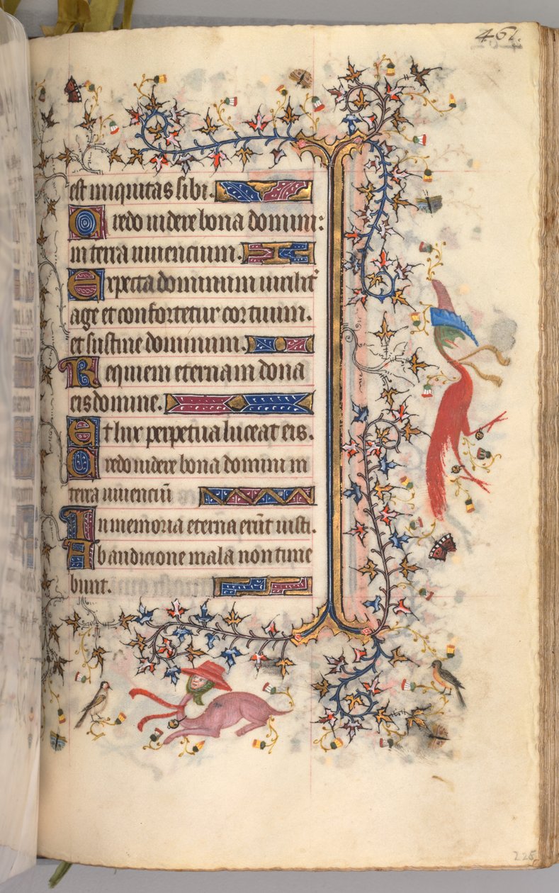 ساعات شارل النبيل ، ملك نافار 1361-1425: fol. 225 و ، نص ، ج. 1405. بواسطة ماجستير في الأحرف الأولى وشركاء بروكسل