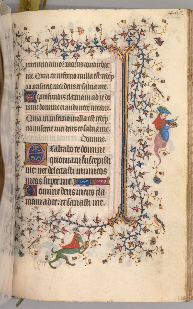 ساعات شارل النبيل ، ملك نافار 1361-1425: fol. 228 و ، نص ، ج. 1405. بواسطة ماجستير في الأحرف الأولى وشركاء بروكسل