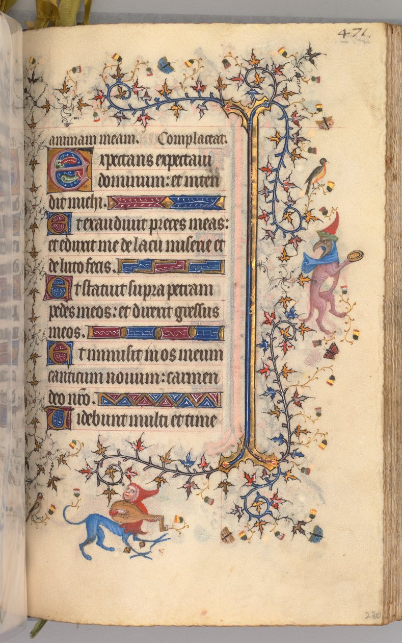 ساعات شارل النبيل ، ملك نافار 1361-1425: fol. 230 و ، نص ، ج. 1405. بواسطة ماجستير في الأحرف الأولى وشركاء بروكسل