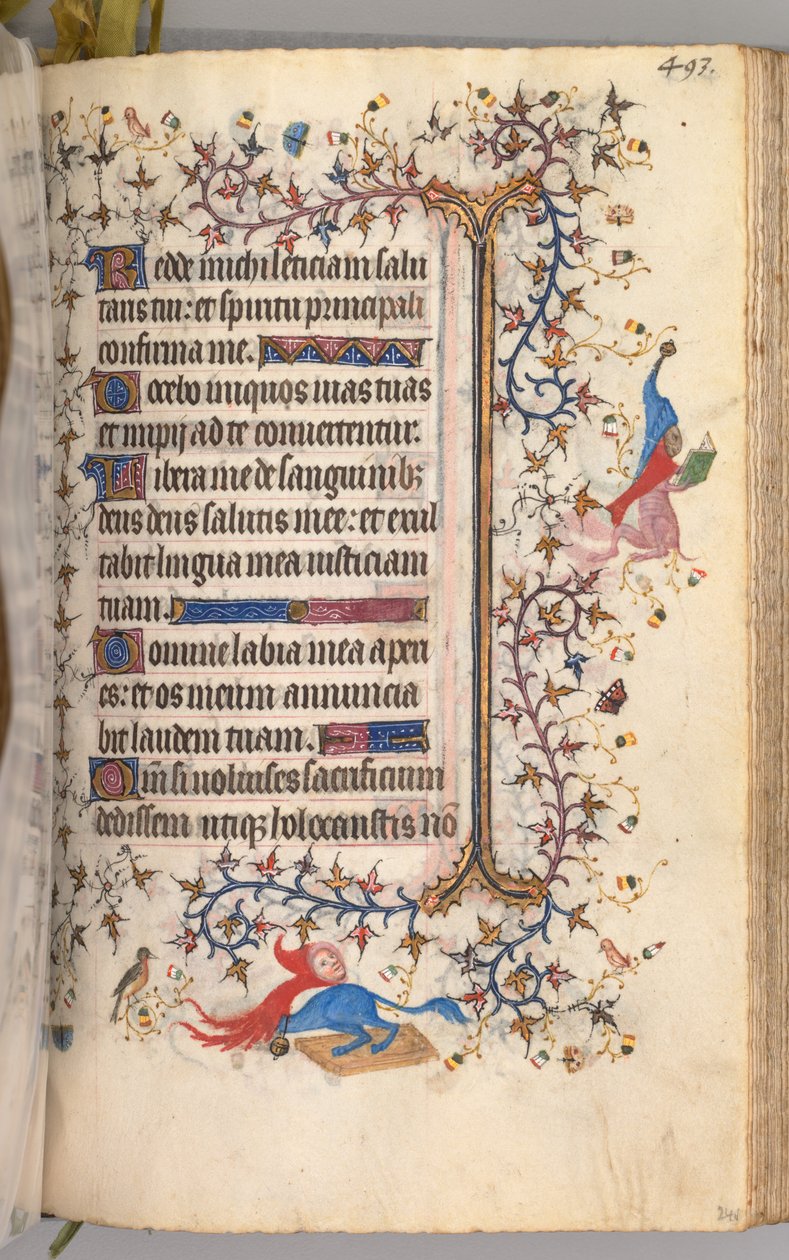 ساعات شارل النبيل ، ملك نافار 1361-1425: fol. 241 و ، نص ، ج. 1405. بواسطة ماجستير في الأحرف الأولى وشركاء بروكسل